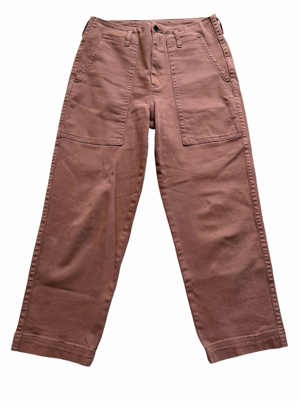 Everlane The Organic Utility Pant Women’s 6 Carob Brown High Rise Straight Leg